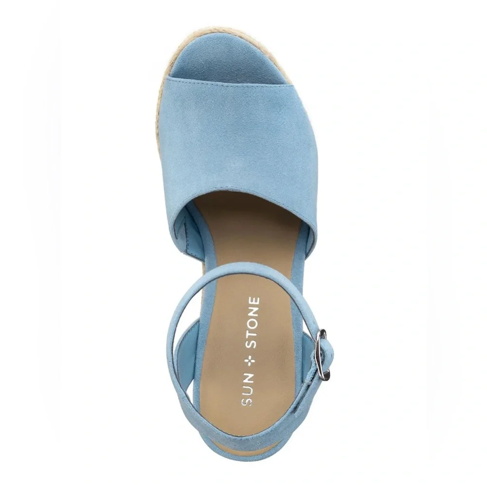 Sun + Stone Fey Blue Espadrille Sz 11 BNWOB